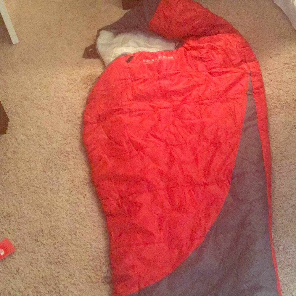 Red and Grey Field & Stream Sleeping Bag